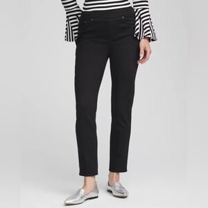 Chico's Denim Pull-On Ankle Black Jeggings
